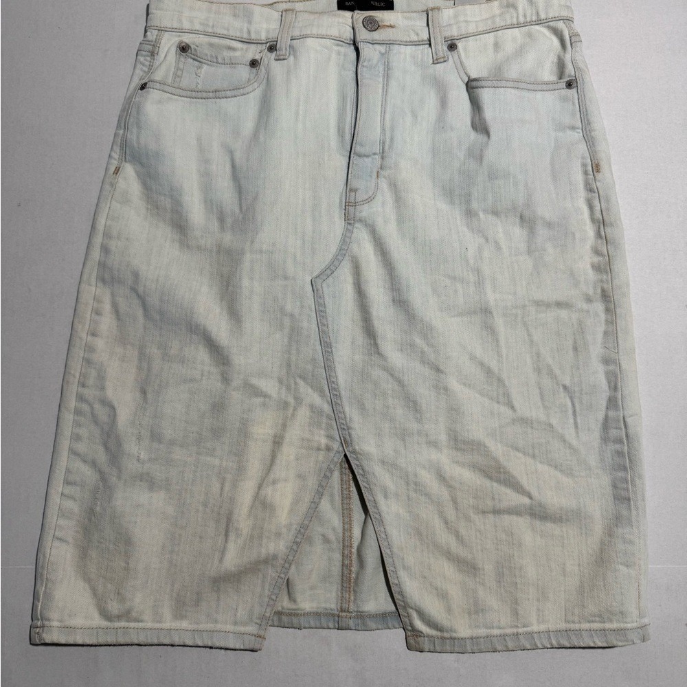 Banana Republic Light‎ Wash Denim Pencil Skirt w/Pockets, Women's 8